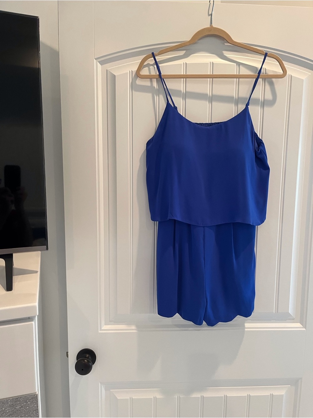 Naked Zebra Royal Blue Spaghetti-Strap Romper